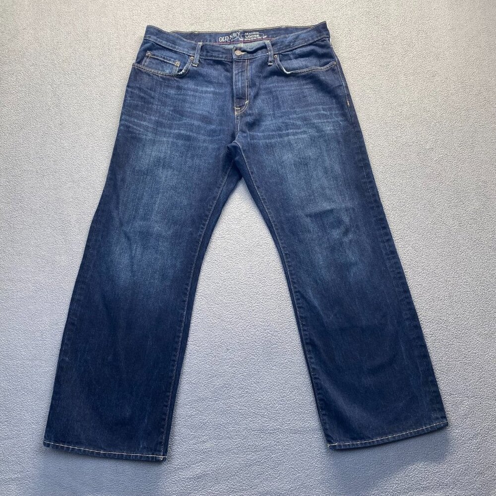 Old Navy jeans Men's Size 38X32 loose baggy blue denim pants Y2K Streetwear